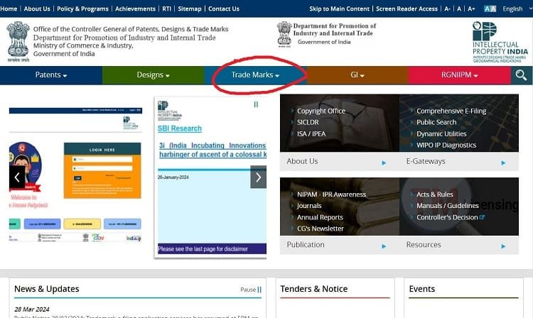 Trademark search online Process