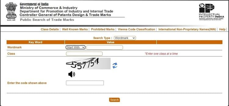 Trademark search online Process
